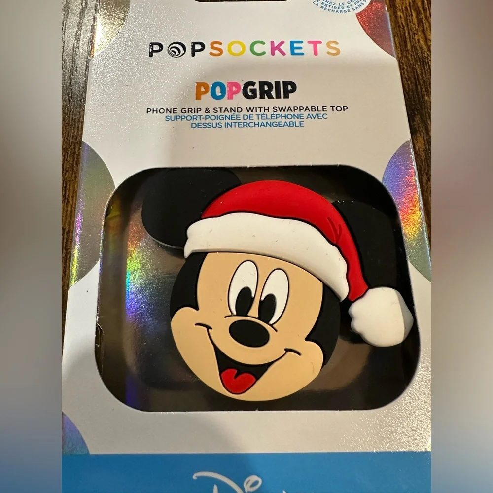 Disney Popsockets Mickey Mouse Santa Phone Grip & Stand NWT